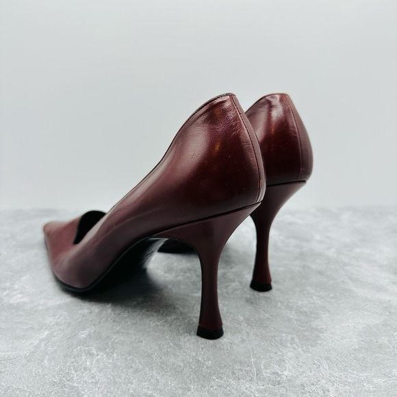 Jean Louis Scherrer Red Pump Heel Size 40 Made in Italy - Picture 5 of 11